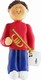 Male Musician Trumpet Ornament (Brown Hair)